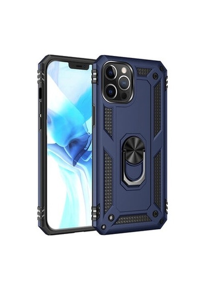 Apple Uyumlu  iPhone 12 Pro İle Kılıf Tam Koruma Yüzüklü Standlı Tank Gövdeli Telefon Kılıfı Kapak