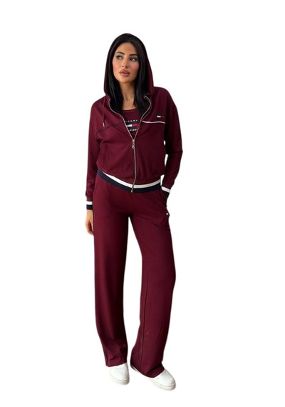 Tommy Hilfiger Bayan 3 "lü Eşofman Takımı Set Bordo