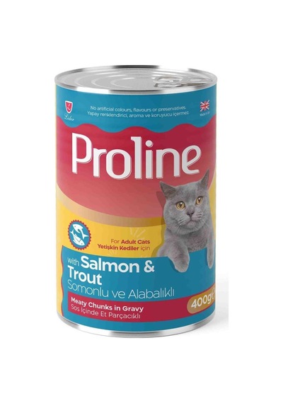 Pro Line Somonlu ve Alabalıklı Yetişkin Kedi Konservesi 400 G