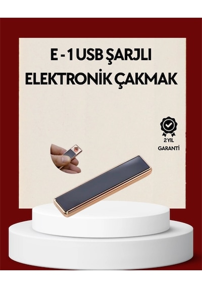 Plazma Ark Teknolojili Elektrikli Çakmak Dokunmatik, Led Göstergeli, Şarj Edilebilir Ahşap