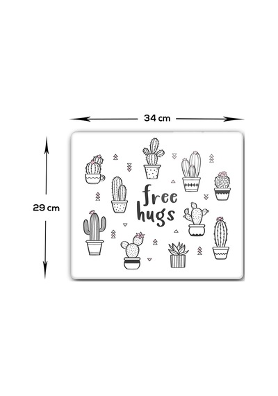 Decorita Cam Kesme Tahtası|Free Hugs|29cm x 34cm