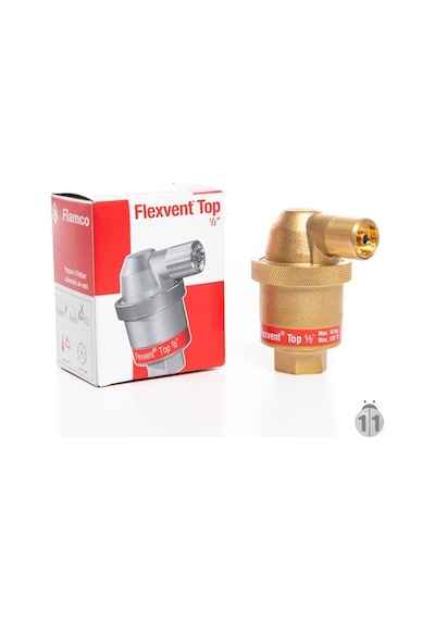 Flamco Flexvent Top ½" 10 Bar Otomatik Hava Atma Purjörü (501147095)