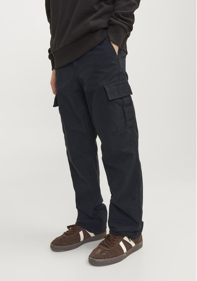 Jack & Jones Çocuk Yandan Cepli Kargo Pantolon- Kane 12258383 Black Siyah Jack & Jones Çocuk Yandan Cepli Kargo Pantolon- Kane 12258383 Black Siyah