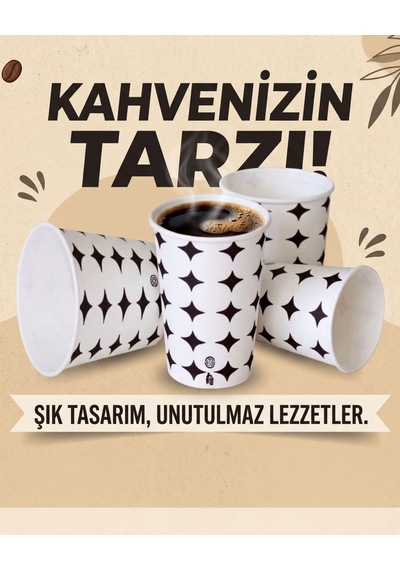 600 Adet Karton Bardak 7 Oz Sızdırmaz Vending Modeli Kahve Çay Meşrubat Bardağı Sıcağa Dayanıklı Karton Bardak