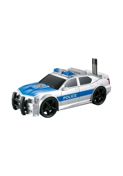 Ctoy Işıklı ve Sesli Sürtmeli Polis Arabası (Karışık Renk)1:20