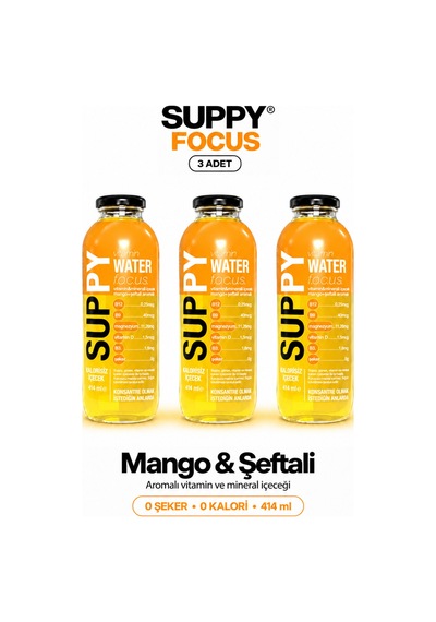 Suppy Vitamin Water Focus 3 Adet 414 Ml