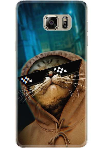 Samsung Uyumlu Galaxy S7 Kılıf Silikon Desenli Troll Cat 1897