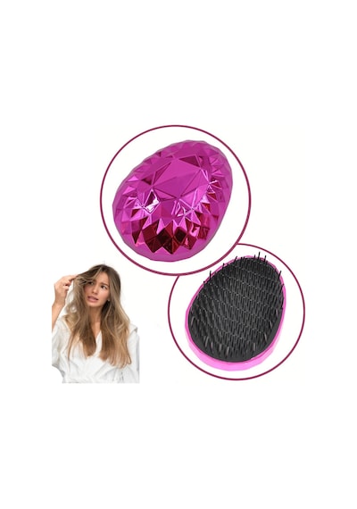 Go İthalat Neon Pembe Düzleştirici Tarak Geniş Aralıklı Her Saç Tipine Uygun Fırçalı Saç Düzleştiric 0