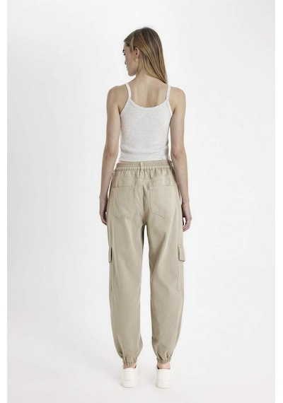DeFacto Coool Gabardin Jogger Pantolon Normal Bel Basic Düz Kargo Cepli B0454AX24AUKH419
