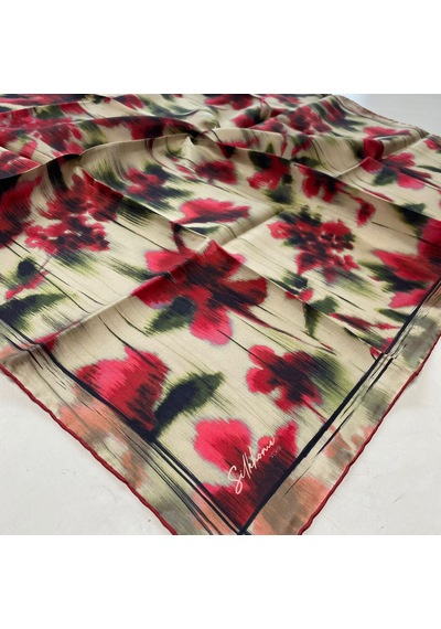 Silk Home Tivil Saf İpek 11502 - 05 Kırmızı Soyut Desen