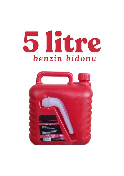 Klc 5l Statik Olmayan Boşaltma Borulu Kulplu Mazot Benzin Taşıma Akaryakıt Depolama Bidonu 5 Litre 5