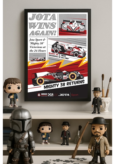 Formula 1 Siyah Ahşap Çerçeveli Poster, Spor Araba Yarış Duvar Tablosu