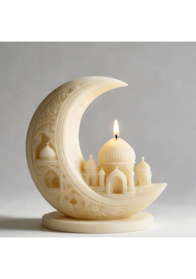 Hilal İçinde Cami Figürü Silikon Kalıp