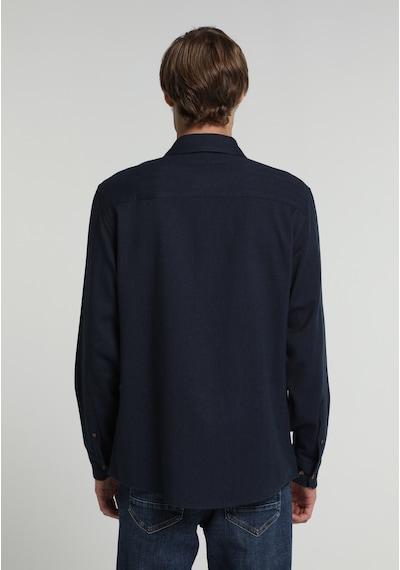 Colin's Colins Regular Fit Shirt Neck Düz Erkek Lacivert Uzun Kol Gömlek Cl1082606 Q1.v2 Nav