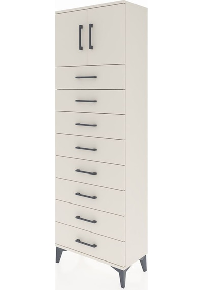 Arges Dolap 2 Raflı 8 Çekmeceli 2 Kapaklı 60x30x182 Aytaşı-ay... Aytaşı
