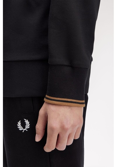 Fred Perry M7535 Crew Neck Erkek Sweatshirt Siyah