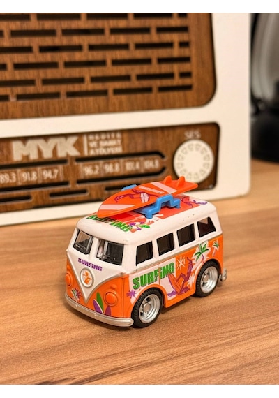 Mini Vosvos Karavan Metal Model Araba Tatil Temalı Myk Hediye Ve Sanat Atölyesi