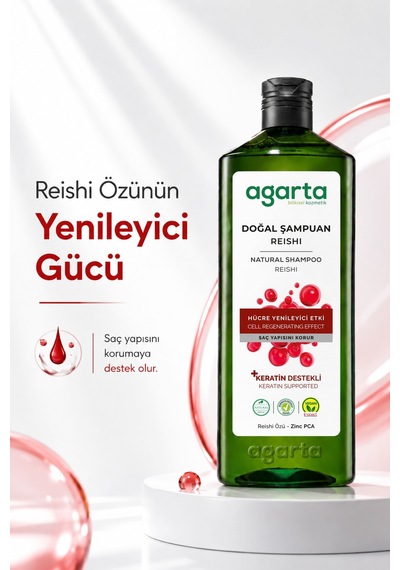 Agarta Yıpranmış Saçlar İçin Yenileyici Reishi Yapılandıricı Şampuan 400 ML