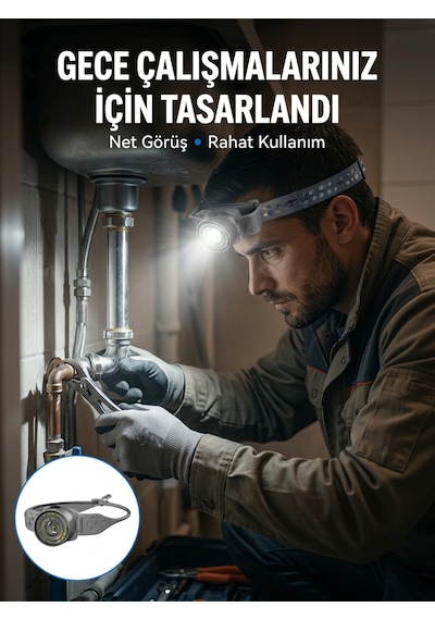 Yüksek Parlaklıklı Led Kafa Feneri Gece Çalışmaları İçin Yüksek Parlaklıklı - Lisinya Diğer