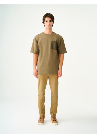 Oversize Erkek Tshirt K.kol Haki