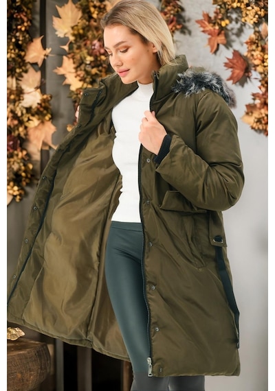 Z6774 Dewberry Bayan Kaban-düz Haki-düz Haki