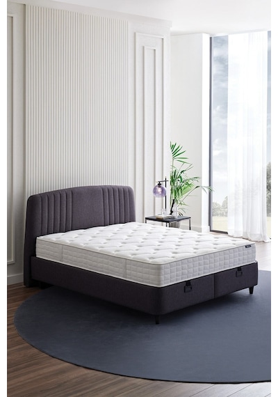 Yataş Bedding Silver Therapy Yatak, Canto Baza, Silver Başlık Tek Kişilik 3'lü Set 90x190 - Antrasit