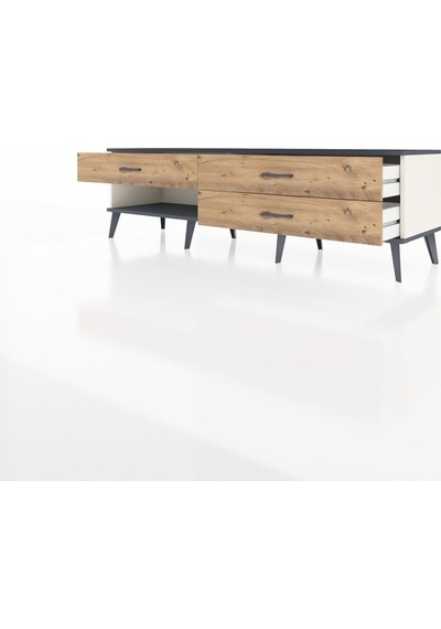 Hyperion Tv Ünitesi 3 Çekmeceli 176x44x51 Aytaşı-antrasit/çam Antrasıt/atlas Çam Hyperion Tv Ünitesi 3 Çekmeceli 176x44x51 Aytaşı-antrasit/çam Antrasıt/atlas Çam
