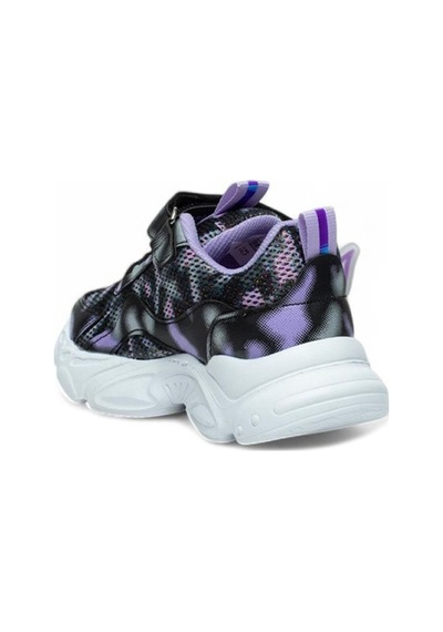 Alessio 034-25 Simli Kelebek Kız Çocuk Sneaker Lila Siyah Beyaz 31-35 Siyah
