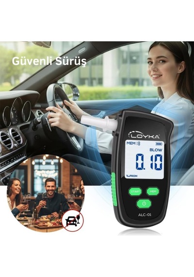 Loyka Alc-01 Dijital Alkolmetre / Hassas Promil Ölçüm Cihazı