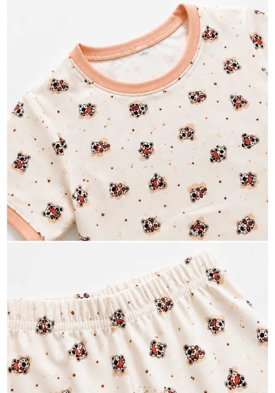 Tenra Kız Çocuk Pamuklu Şortlu Pijama Takımı 3-12 Yaş Beyaz