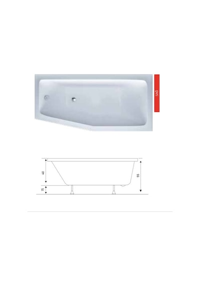 Shower Penta Beşgen Özel Küvet 60x80x170
