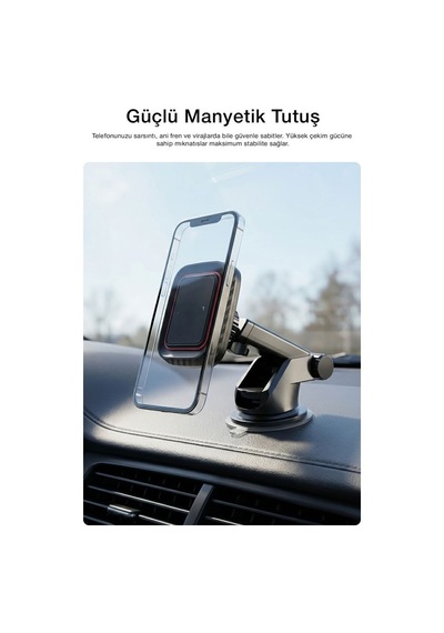 Vantuzlu Manyetik Telefon Tutucu T45 Çok Renkli