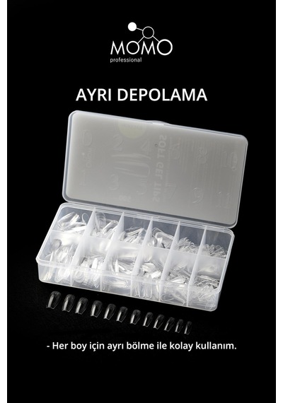 Momo Professional Tırnak Soft Gel Tips 500 Ad. Balerin
