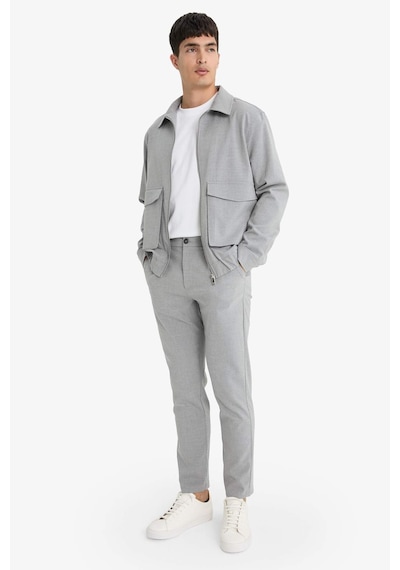 Defacto Tailored Regular Fit Kısa Paça Pantolon E9814ax25augr377 Gri
