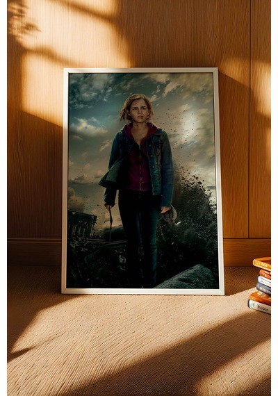 Hermione Granger Savaş Portresi Çerçeveli Tablo - Lüks Harry Potter Karakter Posteri Duvar Dekoru Beyaz Hermione Granger Savaş Portresi Çerçeveli Tablo - Lüks Harry Potter Karakter Posteri Duvar Dekoru Beyaz