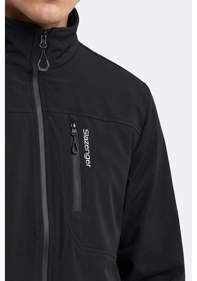 Slazenger Corral I Erkek İçi Polarlı Rüzgar Ve Su Geçirmez Softshell Siyah Mont & Kaban