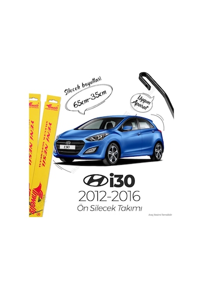 Hyundai İ30 Muz Silecek Takımı 2012-2016 İnwells Hyundai İ30 Muz Silecek Takımı 2012-2016 İnwells