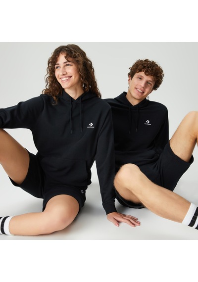 Converse Go-to Embroidered Star Chevron Unisex Siyah Hoodie