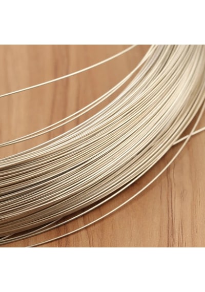Gümüş 925 Ayar 0,8 mm (800 Mikron)  Yuvarlak Gümüş Tel 2 Metre