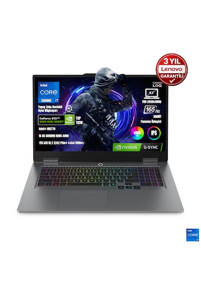 Lenovo LOQ 17IRX10 83JH00CNTR i7-13650HX 16 GB 1 TB SSD RTX5060 17.3" Free Dos Dizüstü Bilgisayar
