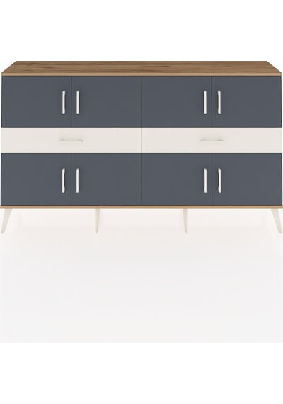 Arges Konsol 4 Raflı 2 Çekmeceli 8 Kapaklı 176x30x99 Çam-antrasit Çam-antrasit/aytaşı Arges Konsol 4 Raflı 2 Çekmeceli 8 Kapaklı 176x30x99 Çam-antrasit Çam-antrasit/aytaşı