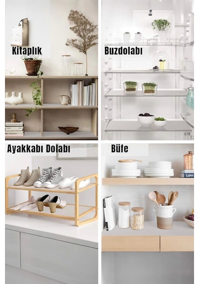 Şeffaf Raflık Kaymaz Dolap Içi Çekmece Raf Örtüsü Kaydırmaz 45 Cm X 3 Metre Koruyucu Ev Ürünü Acı Kahverengi
