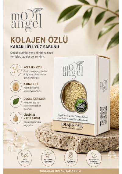 Kabak Lifli Sabun Kolajen Özlü Dolgun Ve Pürüzsüz Cilt Bakım Sabunu