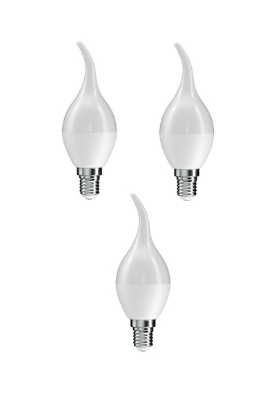 Rutter 5w Kuğu Led Mum Ampul 3000k Sarı E14 3 Adet Kıvrımlı Ampul