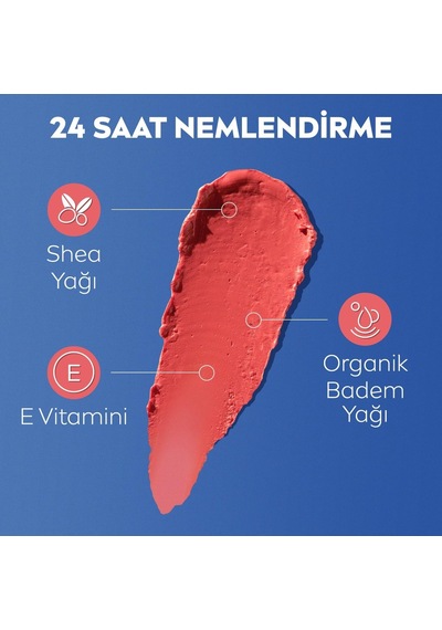 Spf30 Nemlendirici Dudak Bakım Kremi 4.8gr, Mercan, Rose, Kırmızı Renkli, Dudak Yanak, Allık Etkisi