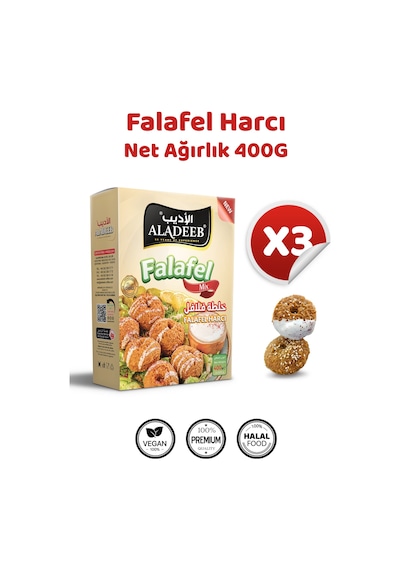 Falafel Harcı 3 Lü Set 400 G X 3 Adet 1,2 Kg