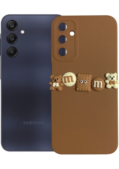 Samsung Galaxy Uyumlu A25 Kılıf 3d M Bear Kamera Korumalı Silikon Kapak