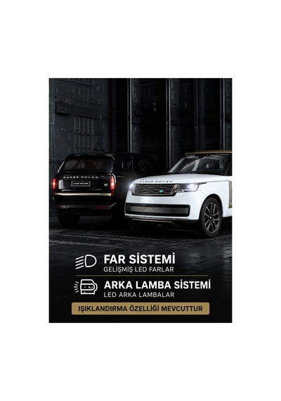 Lisanslı Range Rover Sv 1:24 Metal Model Araba Sesli Ve Işıklı Siyah Oyuncak Araba Çok Renkli