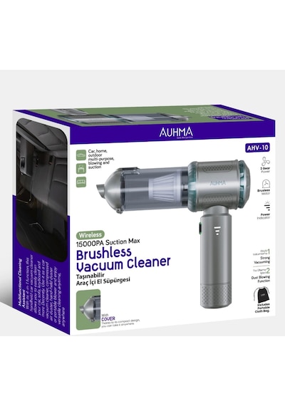 Auhma Ahv-10 2 İn 1 15000pa 3 Kademeli Vakumlu Üflemeli Araç Süpergesi