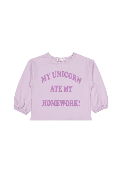 Civil Girls My Unicorn Baskılı 2-5 Yaş Sweatshirt - Lila